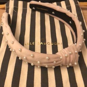 Lele Sadoughi Petite Blush with Pearls Headband